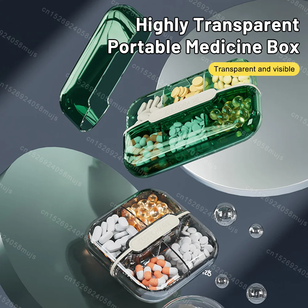 Mini Portable Medicine Box Pill Box Vitamins Container Travel Pills Case Storage Capsules Tablets Fish Oils Plastic Box Pill