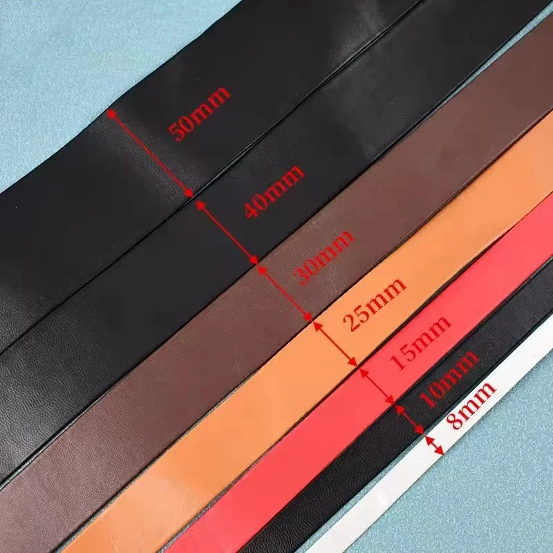 10M 5-30mm 가죽 리본 스트랩 벨트 가방 스트랩용 합성 PU 웨빙 테이프(미터 단위) 쥬얼리 장식 밴드 DIY 재봉 재료