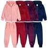 New Arrivals Spring Little Girls Golden Velvet Tracksuit 2 Pcs Set Boys Clothes Zipper Coat+Pants Hoodies Outfits Suit 9M-13Y