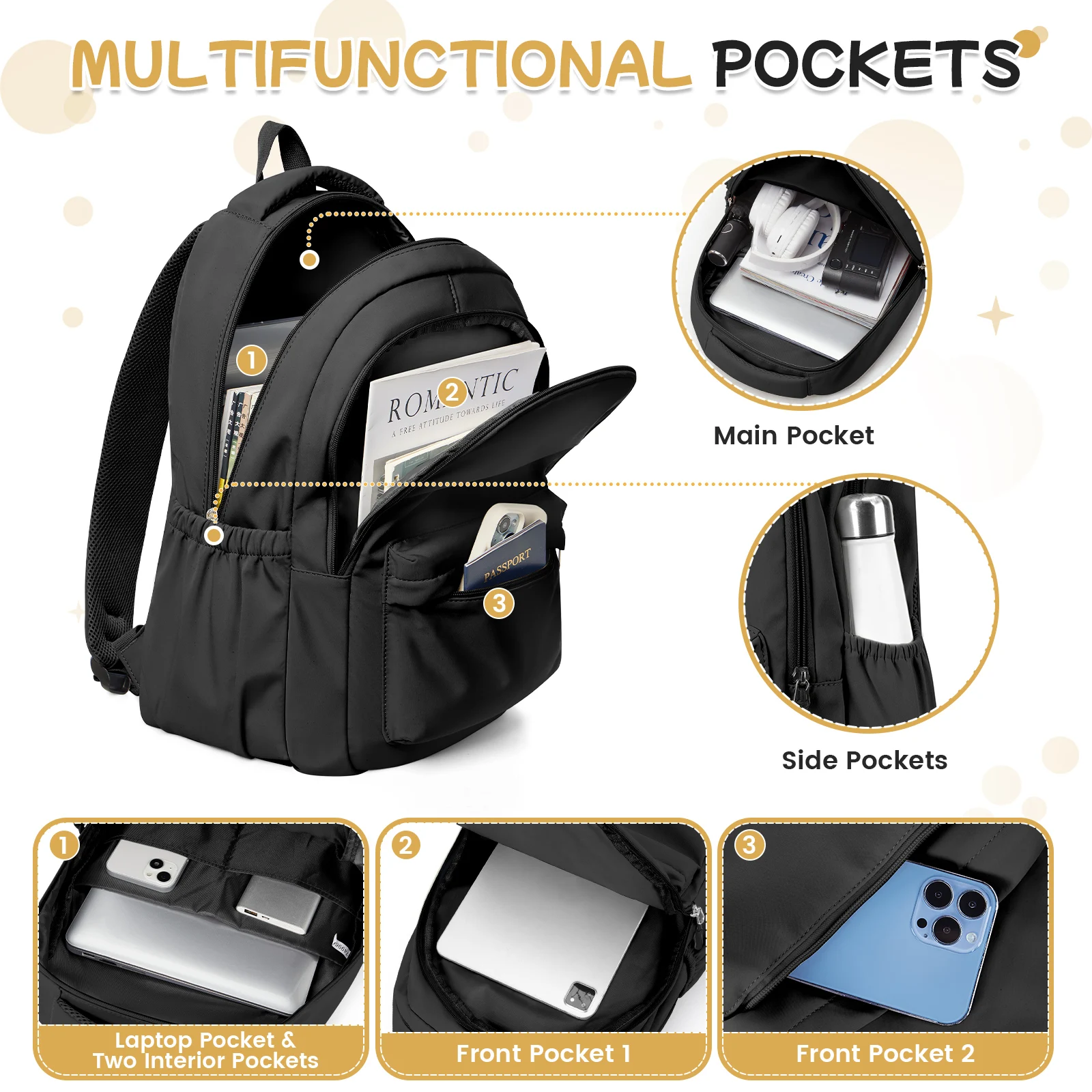 New 2025 Backpack for Girl Boy Laptop Bag Travel Backpack,School Bags For Teens College Female Rucksack School Supplies Bookbag