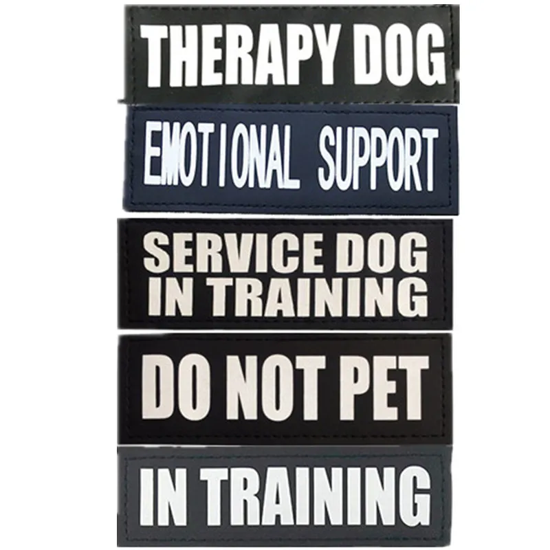 SERVICE DOG IN TRAINING Patch Label Tag for Dog Harness DO NOT PET EMOTIONAL SUPPORT POLICE SECURITY 2 PCS tactical patches
