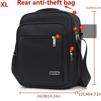 Borsa a Tracolla da Uomo, Borsa Messenger, Zaino, Borsa a Mano, Borsa Portadenaro, Borsa per Affari e Tempo Libero, Grande Capacità