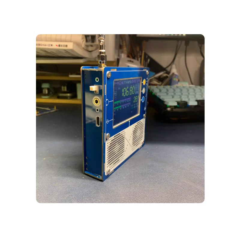 LNA 5.0 버전 TEF6686 PLUS 풀 밴드 FM MW 단파 HF LW 라디오 리시버, 5000MAH 배터리 스피커 안테나 포함