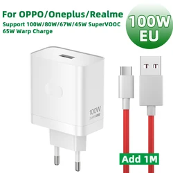 OPPO SuperVOOC 100W/80W Fast Charger - EU/US Adapter - 100w EU With 1m
