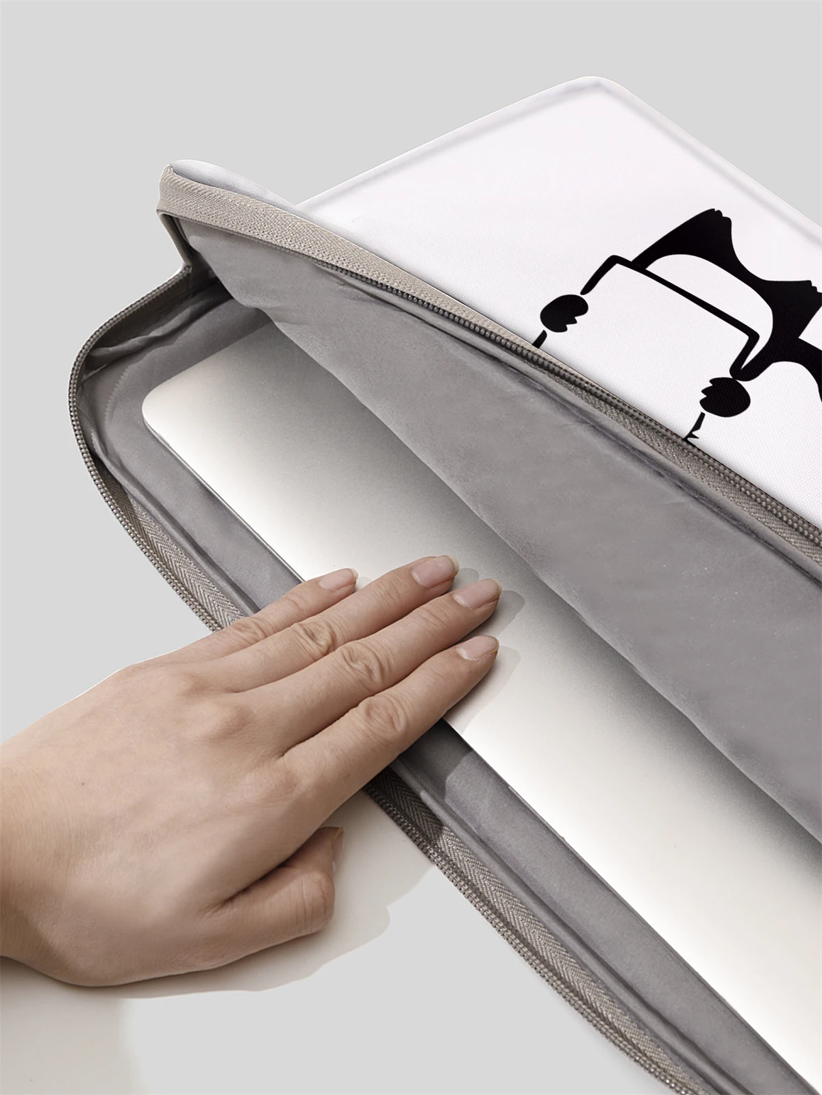 Black cat pattern laptop bag and briefcase, suitable for 14 inch laptops