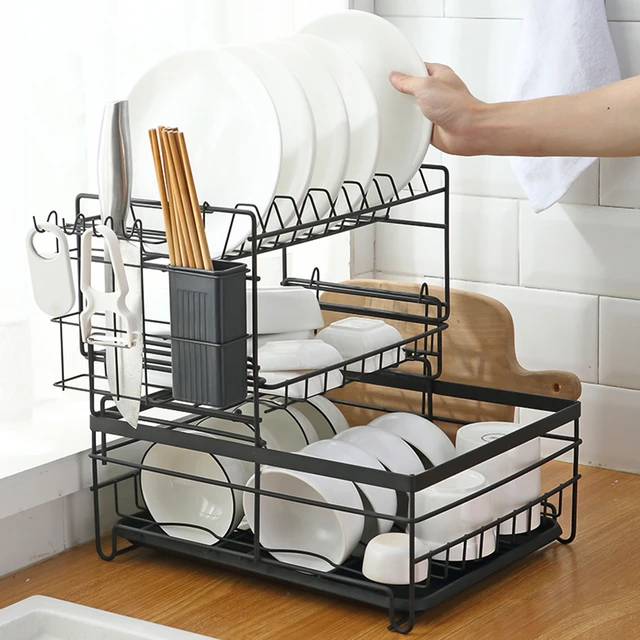 Generic Over the Sink Dish Drying Rack -1Easylife 3 Tier Stainless