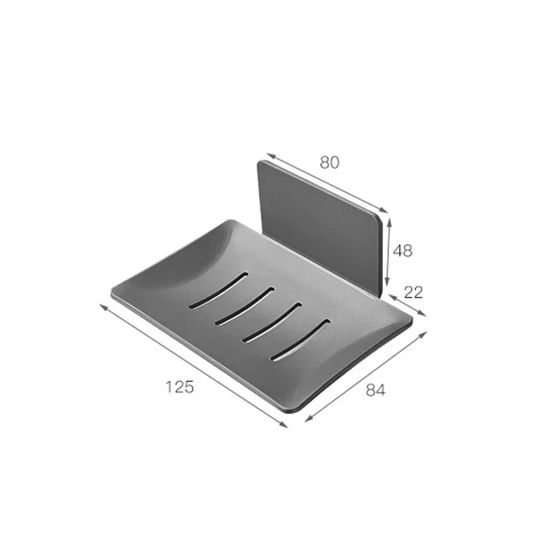 Soap Holder Bathroom Aluminum Alloy Soap Dish Free-Punching Wall Mounted Soap Sponge Holder Organizer Accessories Kitchen Holder