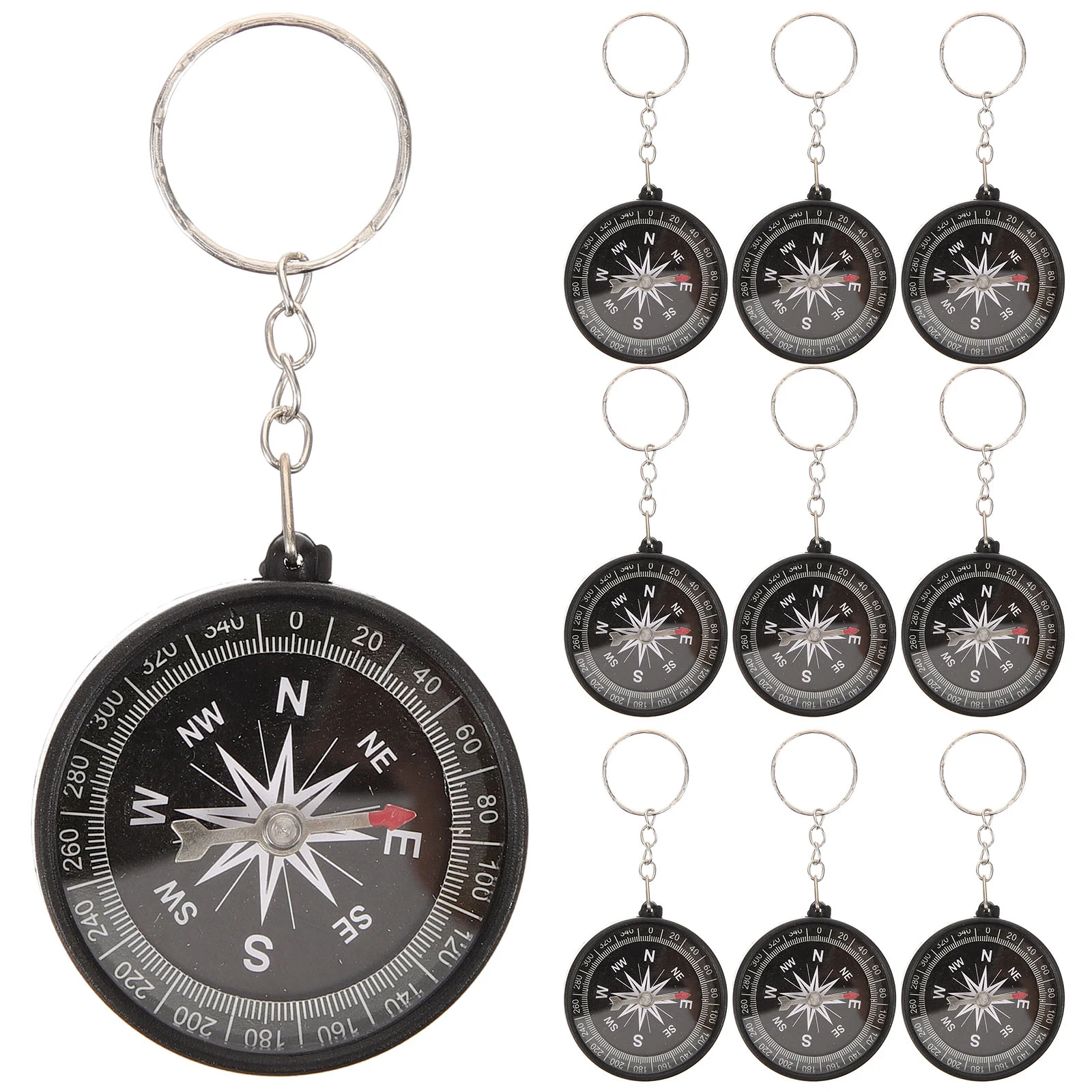 

Compass Key Chain Pirate Compass Key Ring Compass Bag Pendant Keychain Black Compass Pendant Decor for Kids Camping Hiking