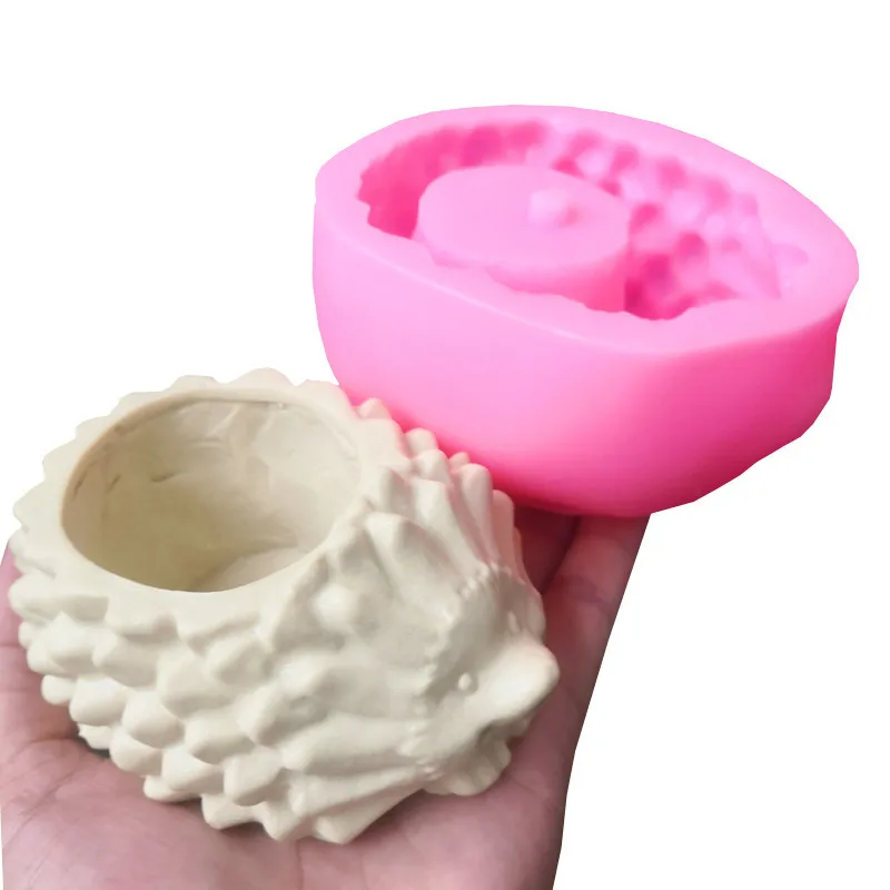 

DIY Hedgehog Flower Pot Silicone Mold Concrete Mould for Candle Holder Storage Box Gardening Planter Epoxy Resin Mold Home Decor
