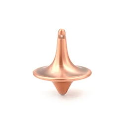 Mini Metal Spinning Top - Novelty Decompression Toy for Kids and Adults, Party Game Gift (Rose gold)