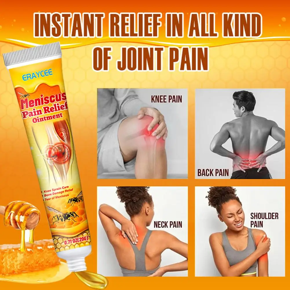 Pain Ointment Gel 5Pcs Bee Pain Relief for Arthritis Joint Knee Neck Lumbar Sciatica