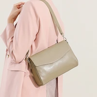 Burminsa 100% Cow Genuine Leather Shoulder Bags For Women 2025 Trend Designer Square Crossbody Purses Satchel Ladies Handbags 1