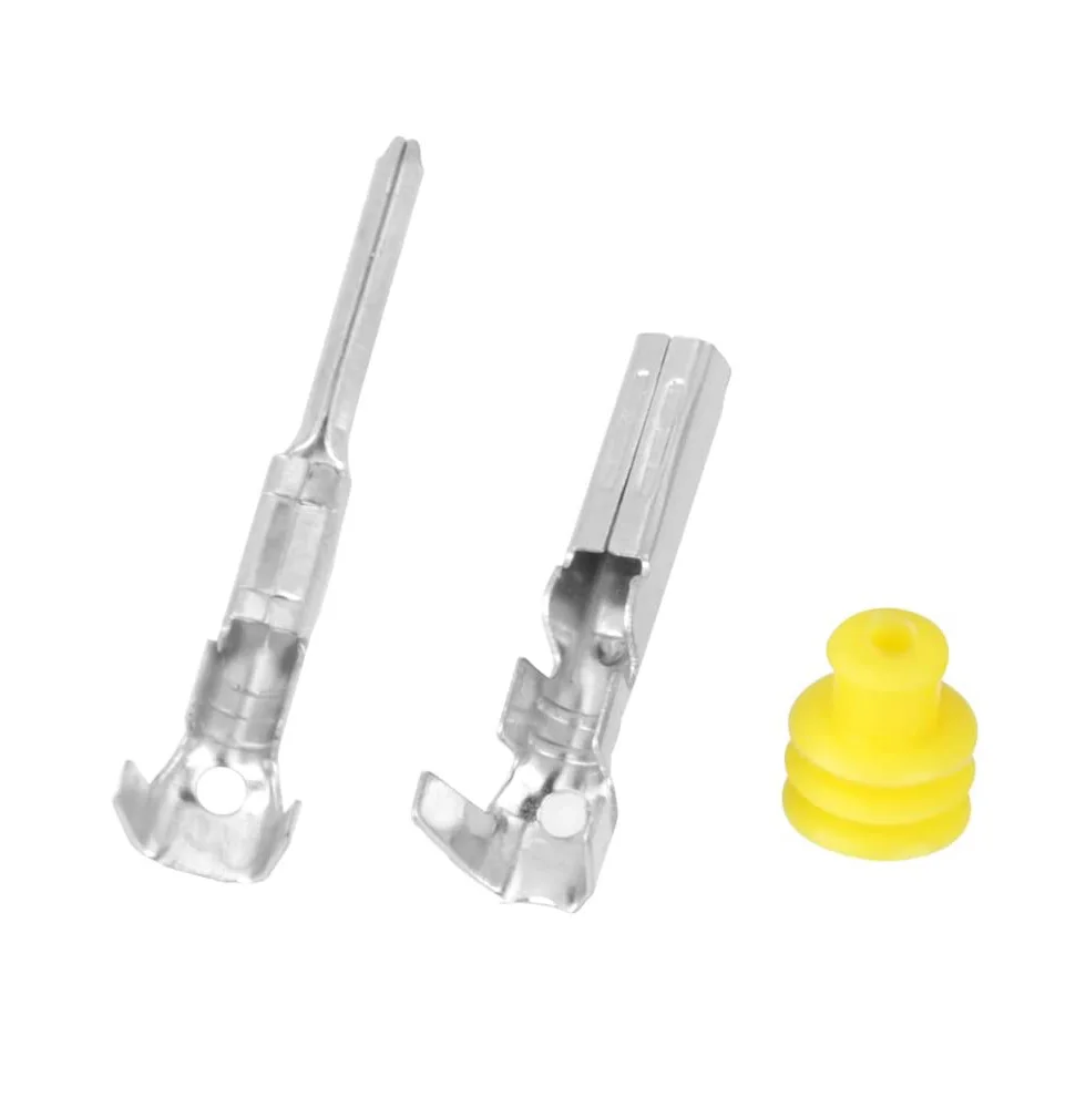2 Pin Female Male Way AMP Super Seal Waterproof Electrical Wire Connector Plug 10 Set for Car