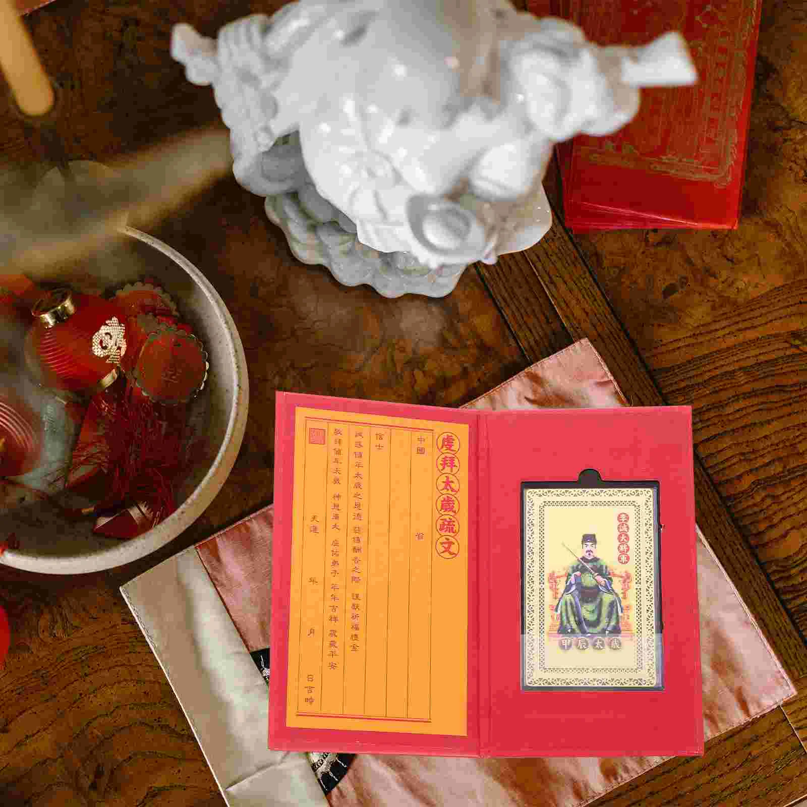 

Tai for Blessing 2024 Card Cards Taisui Chinese Copper Feng Shui Supplies Decor