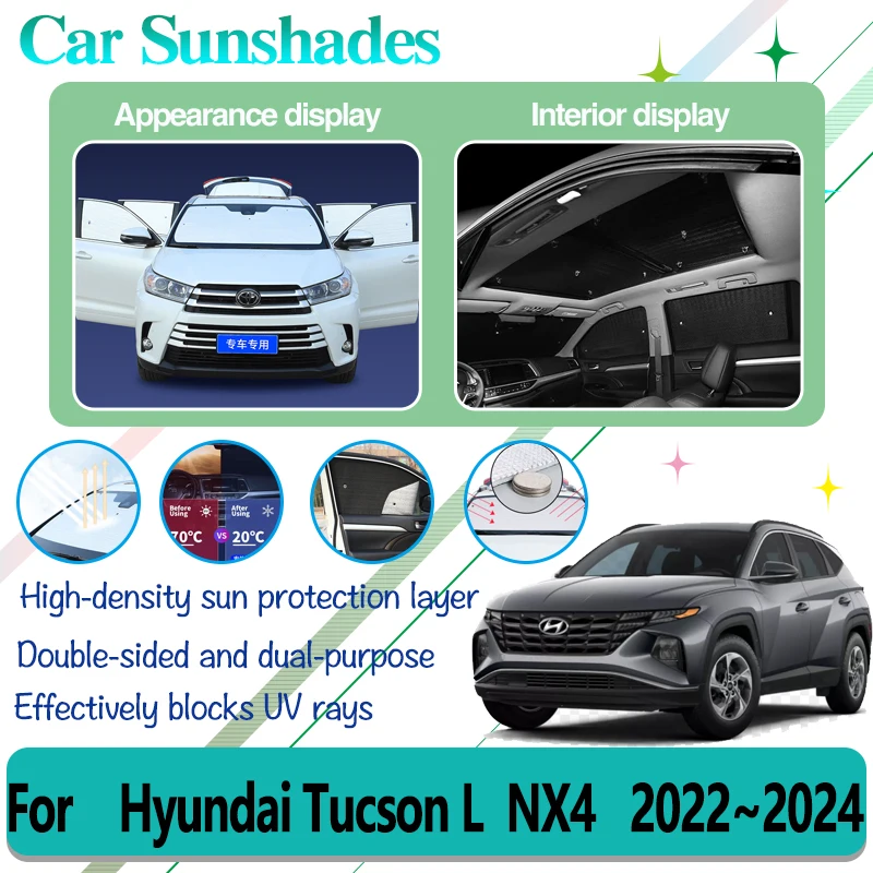 

For Hyundai Tucson L Accessories LWB NX4 2022 2023 2024 Car Full Covers Sun Visor Window Shading Sun Protector Cover Accessories