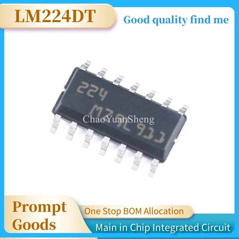 Lm224Dt 224Dt Soic-14 Chip Amplificatore Operazionale A Quattro Canali A Bassa Potenza, Originale