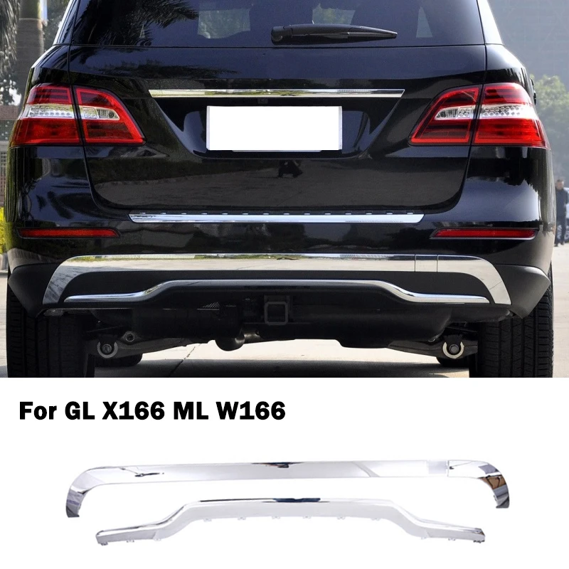 A1668851274 A1668852374 Hinten Stoßstange Chrom Chrom Trim Spoiler 