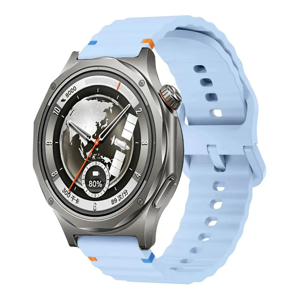 Fashionable Wave Silicone Strap - 18/20/22mm, Comfortable and Stylish Band for Smartwatches
