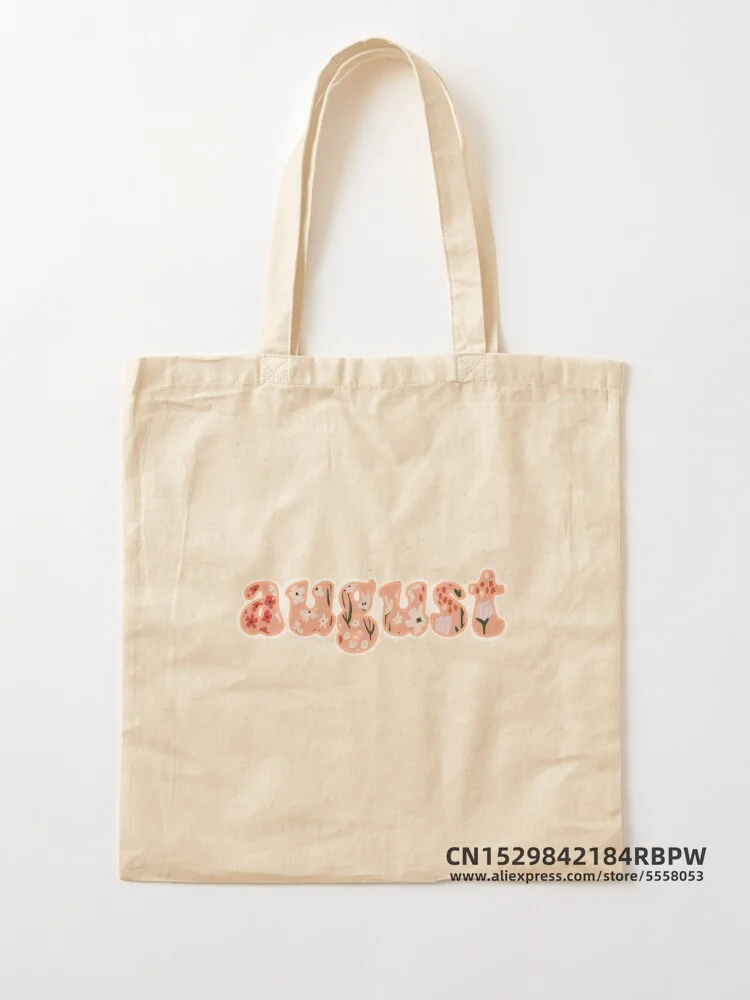 august Tote Bag Girls Pacakge Hand Bag Women Eco Reusable Shoulder Shopper Bags Bolsas De Tela