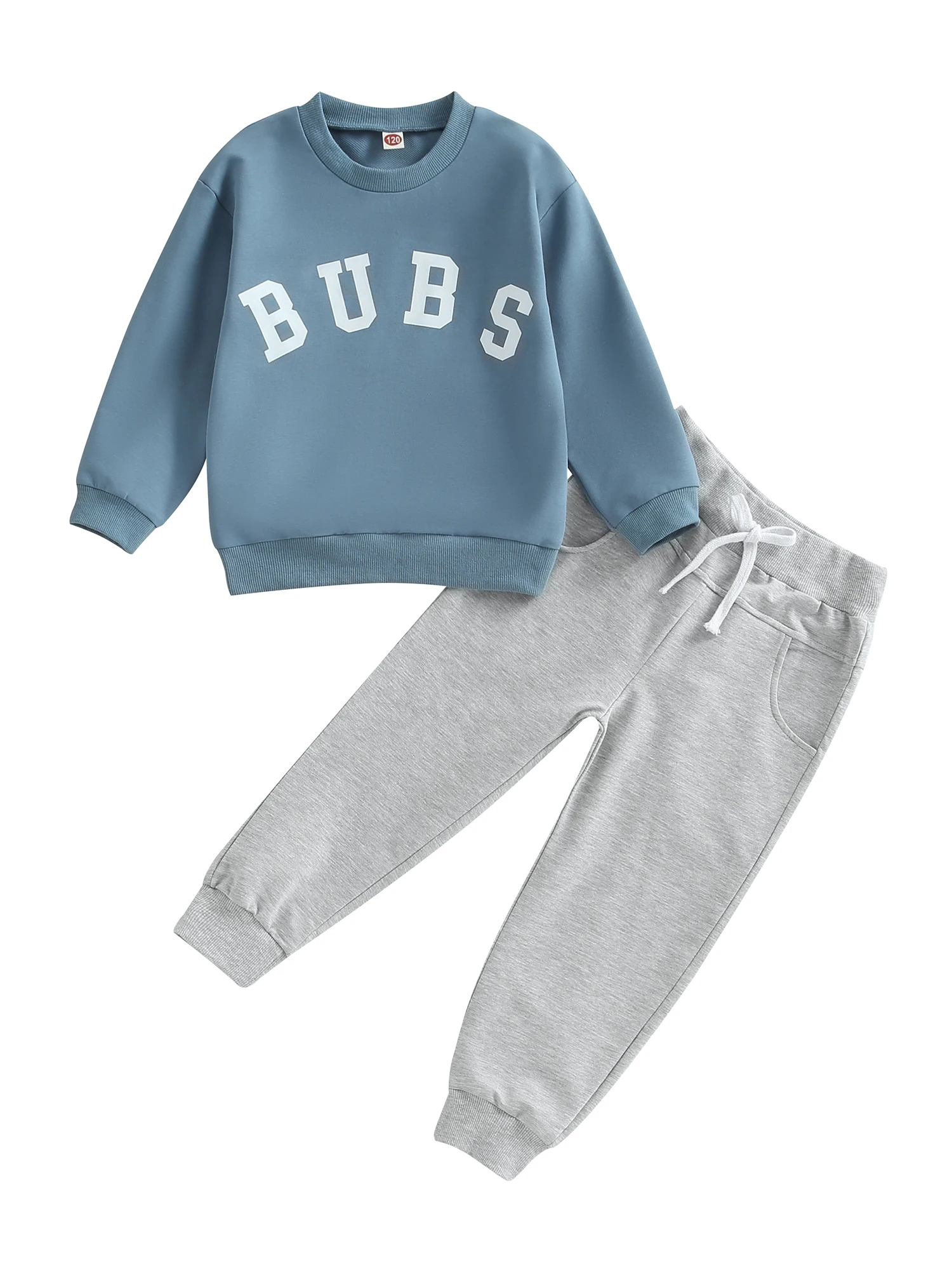 

dianyaya Toddler Baby Boys Tracksuit Long Sleeve Letter Print Sweatshirt Sweatpants Sweatsuit 2 Pieces Halloween Outfits