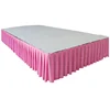 White Pleated Table Skirt Wedding Backdrop Curtains for Table Clothes Table Cover Wedding Stage Table Skirting for Event Party 4