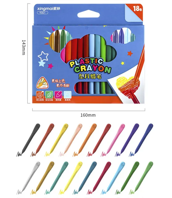 12/18 Colors Triangular Crayons Safe Non-toxic Triangular Colouring Pencil For Students Kids Children Stationery Drawing Toys 6