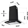 Black Range Hood 30 inch with Soft Touch Control 450 CFM Stove Vent Hood for Kitchen with 3 Speed Exhaust Fan Auto Shut 2