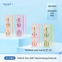 Lopet Fruit Aroma Pens, 0.5mm ST Head Rotary Core Low Gravity Signture Pen Set, High-value Home Office Student Teacher Supplies 1