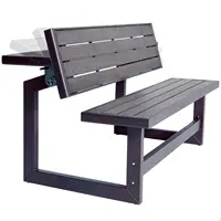 60253 Outdoor Convertible Bench  55 Inch  Harbor Gray 2