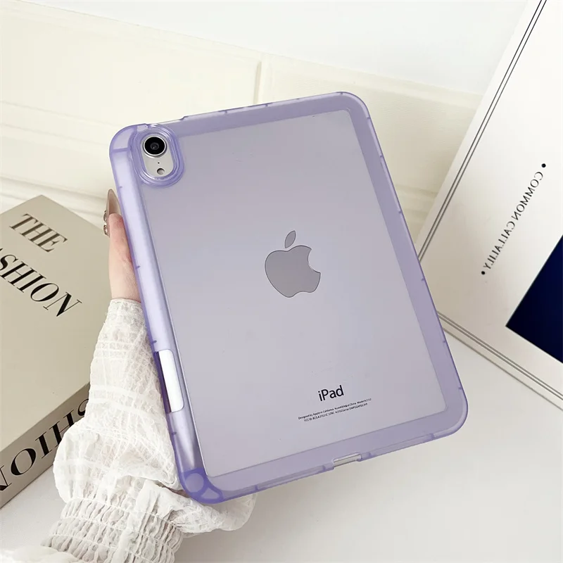 For iPad 12th A16 11th 10th 7th 8th 9th 10.2" 6th 5th 9.7" Air 4 5 Air 11 Pro11 Case iPad Mini 6 7 PC+TPU Pencil Slot Cover