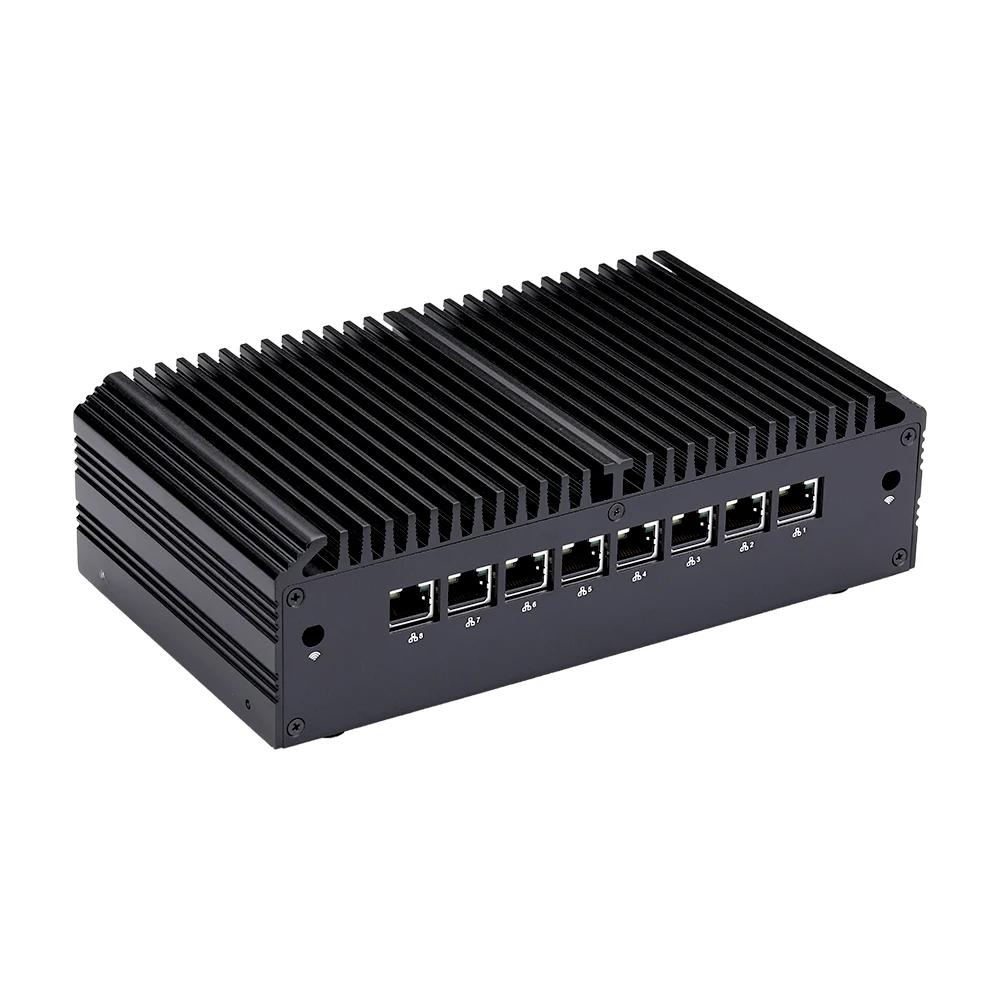 8 Gigabit Lan intel I225-V 2.5G B3 LAN Gateway Router Fanless Mini PC, I3-10110U,i5-10210U ,I7-10810U etc