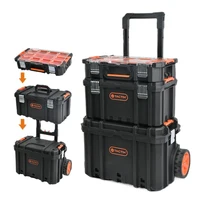 Professional Storage Tool Box Large Hard Case Robust Full Tool Case Parts Organizer Box with Lock Complete Toolbox for Mechanic 1