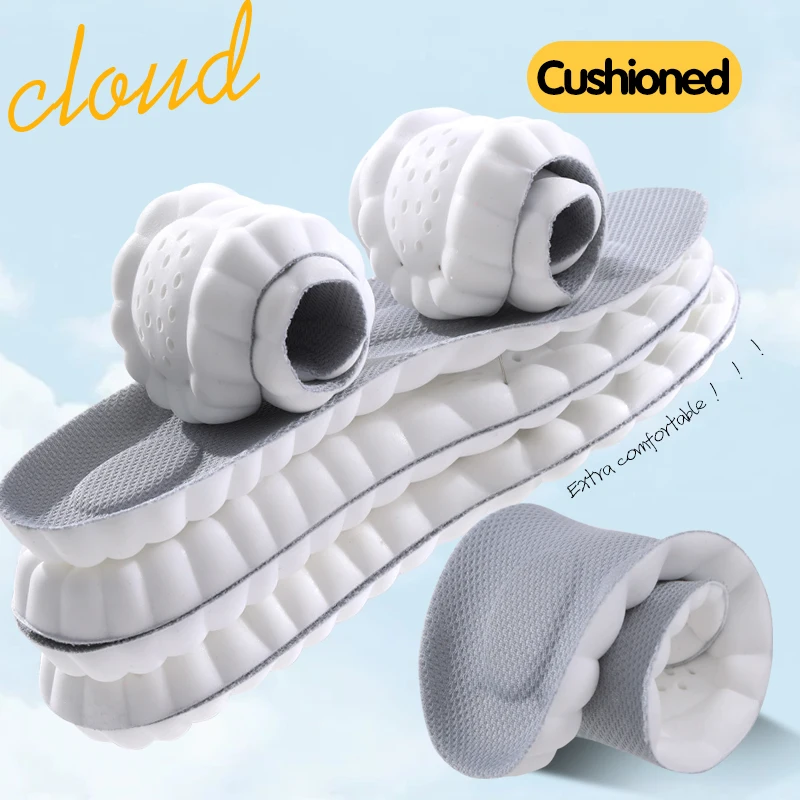 4D Massage Insoles Super Soft Sports Shoes Insole Feet Running Baskets Shoe Sole Arch Support Orthopedic Inserts Unisex Shoe Insoles Orthopedic Insoles