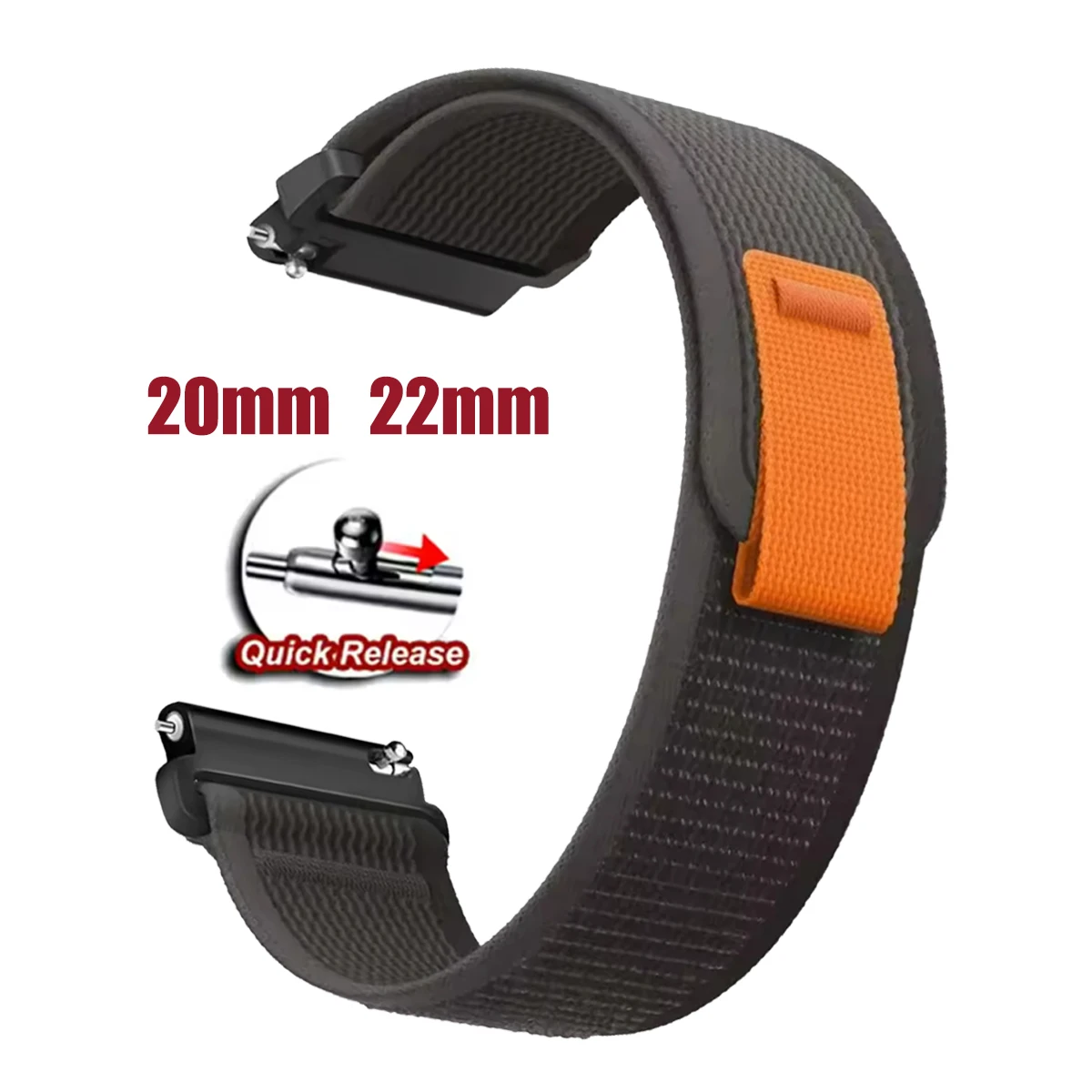 Nylon Loop Woven Strap Bracelet - Adjustable Fitness Band
