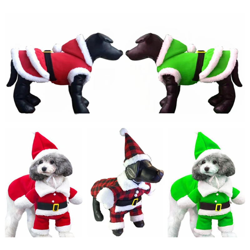 

Christmas Cat Costumes Funny Santa Claus Clothes For Small Cats Dogs Xmas New Year Pet Cat Clothing Winter Kitty Kitten Outfits