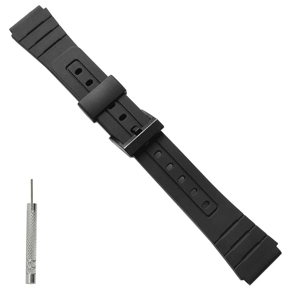 Watch Band Replacement Strap For Casio F84 F91 F91W F105 18mm Black