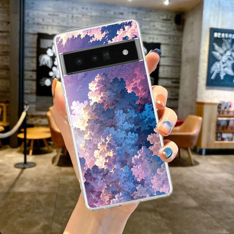Sunset Glow Fashion Art Soft Clear TPU Phone Case Cover
