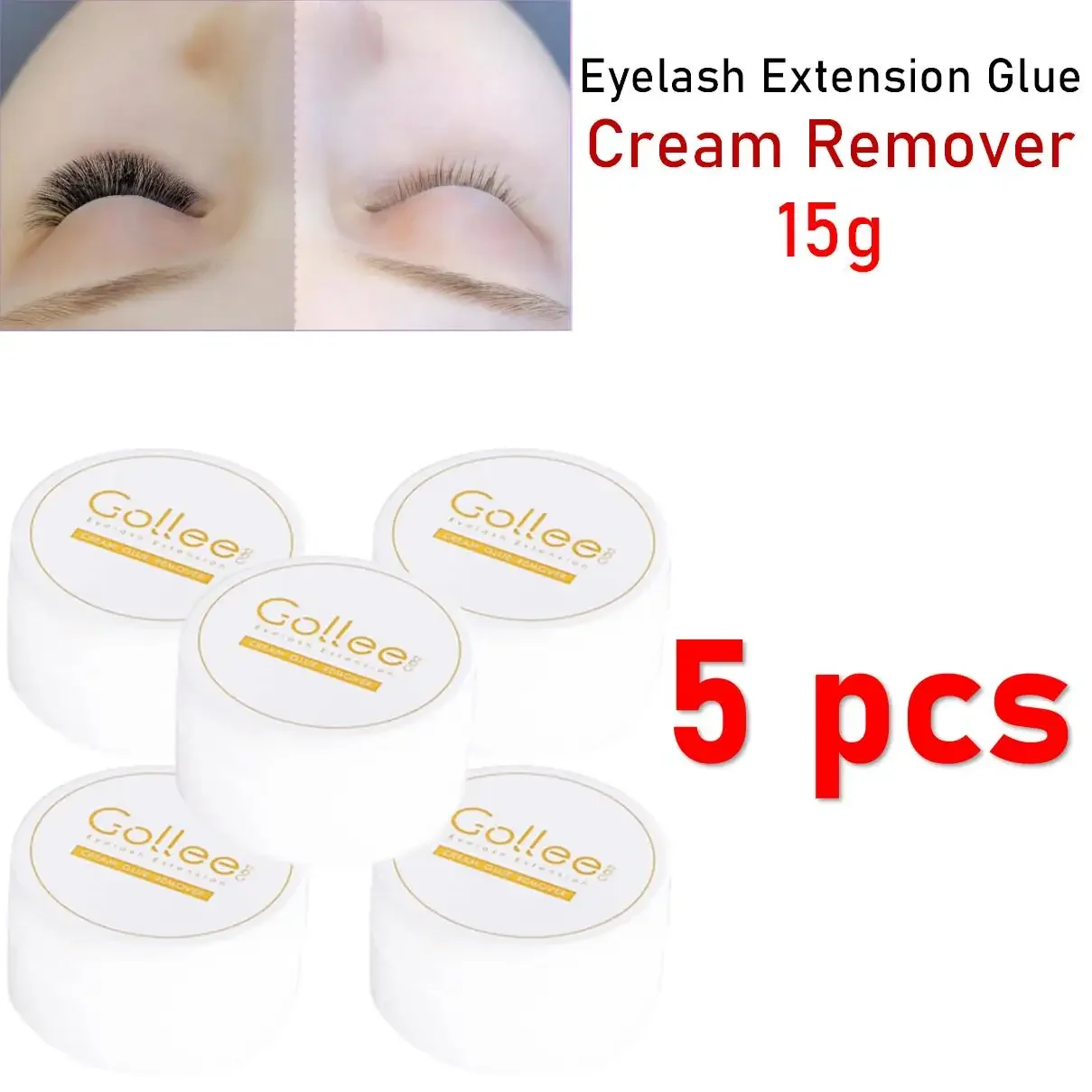 Gollee Peach Smell 15g Eyelash Adhesive Removing Cream No stimulation Fast Cleaning Makeup Remover Grafting Eyelash Adhesive Gel