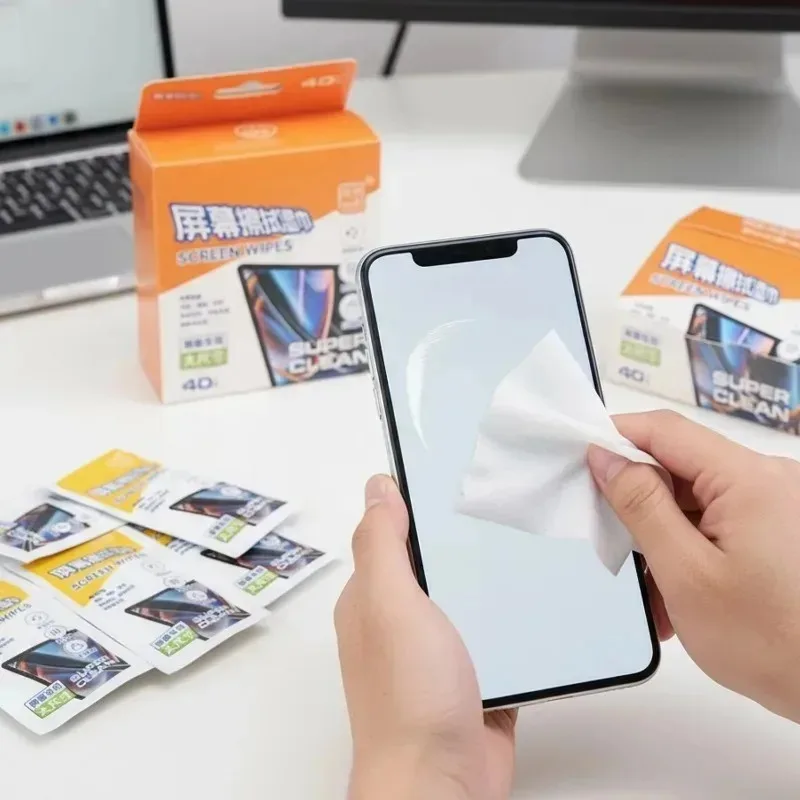 Disposable Portable Screen Cleaning Wipes - Dry and Wet Cloths for Electronics and Surfaces