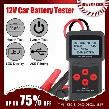 차고 작업장용 자동차 배터리 테스터, Micro200Pro, 12V, 자동차 도구, 기계식 배터리 용량 테스터, 범용 자동차 액세서리