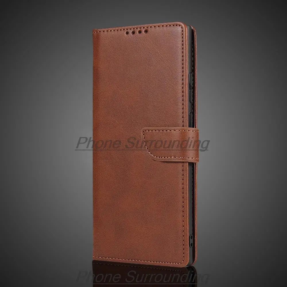 Luxurious Leather Wallet Flip Phone Case - Premium Protective Holster Cover