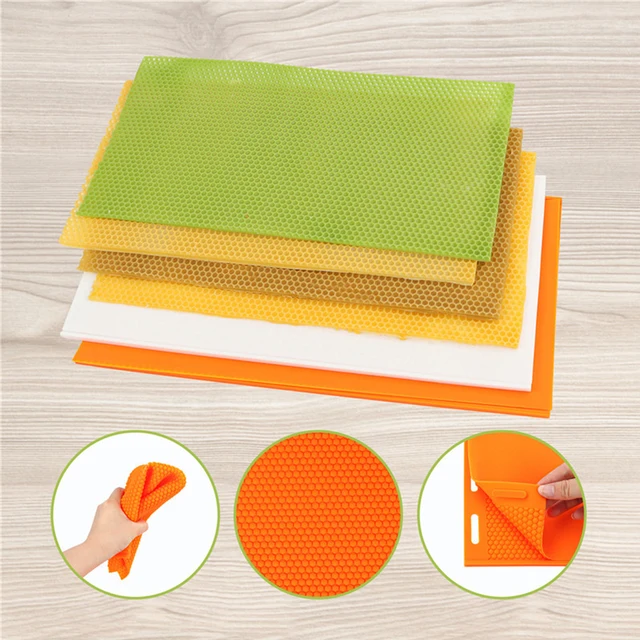 2pcs Moule Silicone Feuille De Cire D'Abeille 5.4mm - Kit Apiculteur Fondation Nid D'Abeille