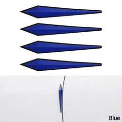 4 - Piece Car Door and Mirror Edge Guard Anti - Scratch Protection Strip (4x blue)