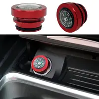 Cigarette Lighter Plug Cap Dustproof Waterproof Compass Car Cigarette Outlet Cover Compass Cigarette Socket Plug Car Accessories 2