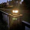 Waterproof Led Light Fence Lamp Solar Panel Pipe Garden Street Solar Powered Landscape Lamp Light Hot Solar Pillar Post Cap New 1