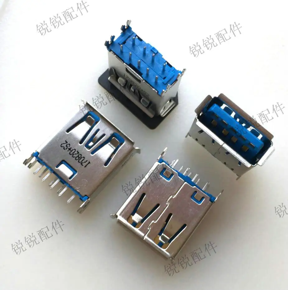 

Free shipping For Voice USB Type A female 9P straight 180 degree USB female vertical curling power socket