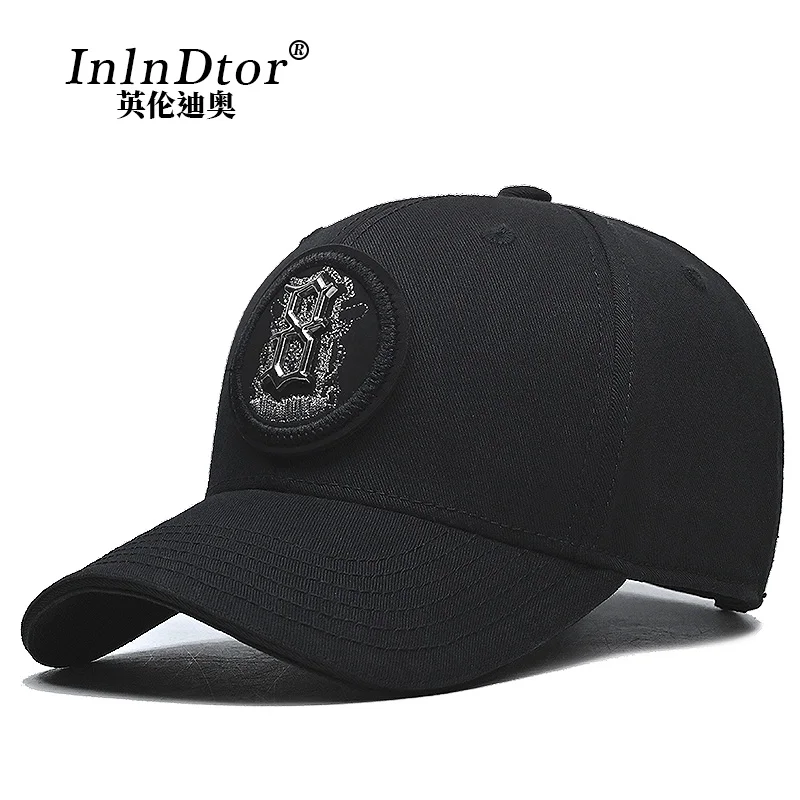 New Fall/Winter pure cotton black labeled duck cap, head girt, outdoor casual all-in-one hardtop baseball cap