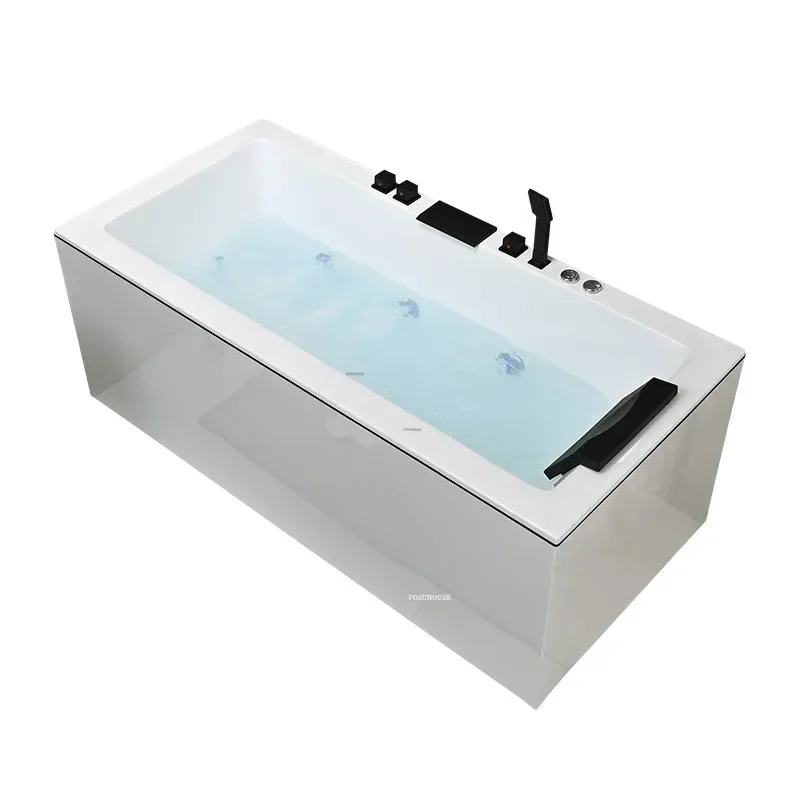 Household Bathtub Bathroom Supplies Small Apartment Homestay Constant Temperature Surf Massage Acrylic Bathtub Surf Jacuzzi L 3
