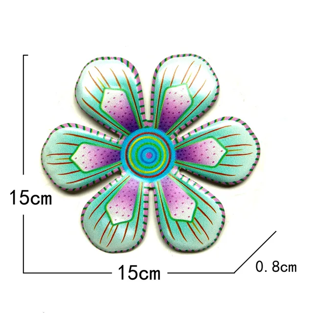 Fém Virág Fali Művészet Szobor Szabadtéri Függő Dísz Az Otthoni Kertnek Kültéri Tét Udvarához Színes Vasparti Dekoráció 2022 Ajándék - Image 2