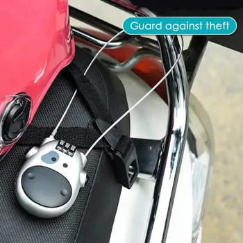 Cavo in acciaio per bicicletta Blocco codice Valigia Slitta per auto Blocco telescopico per fune metallica Casco da bicicletta Blocco password ruota codice ad alta precisione